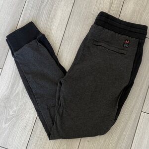 Psycho Bunny Joggers Charcoal Gray with Black Size Medium